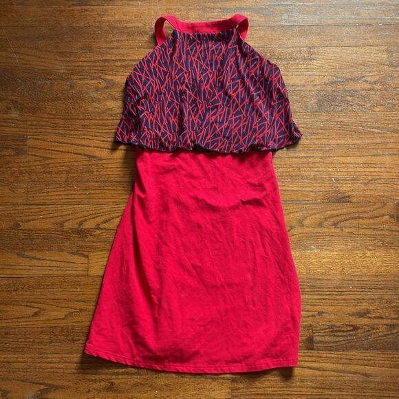 Vera Fishbaugh Red and Navy Dress NWT - Picture 5 of 5